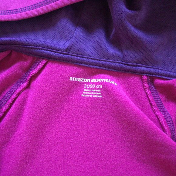 🚼 Amazon Essentials Toddler Purple Jacket W/ Hoood - Picture 4 of 5